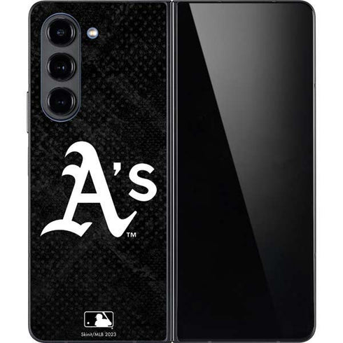 MLB Oakland Athletics Dark Wash Galaxy Z Fold5 5G Skin
